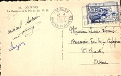 CPA Lourdes la Basilique et le Pic du Jer 