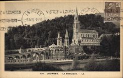 CPA Lourdes La Basilique 
