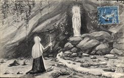 CPA Lourdes Apparition 