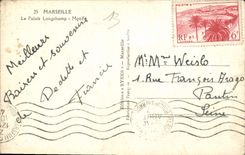 CPA Marseille Le Palais Longchamp Motifs 