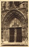 CPA Aix en Provence Le portail gothique de la Cathedrale Saint Sauveur 