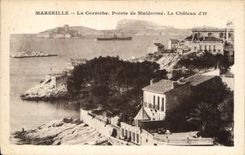 CPA Marseille La Corniche Pointe de Maldorme Le Chateau d'If 