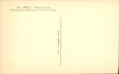 CPA Arles Theatre antique Colonnes Corinthiennes et Tour de Roland 