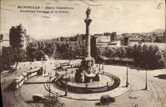 CPA Marseille Place Castellane Fontaine Cantini et le Prado 