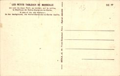CPA Les Petits Tableaux de Marseille Un coin du cieux Port au lointain sur la colline la Basilique d
