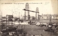 CPA Marseille Bassin du Carenage et le Transbordeur Bateaux