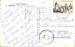 CPA La Cote d'Azur Menton Vue sur la vieille Ville 