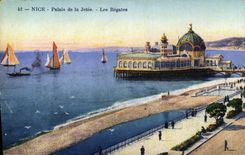 CPA Nice Palais de la Jetee Les Regates 