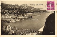 CPA Cote d'Azur Nice Alpes Maritimes Entree du Port et Mont Boron 