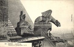 CPA Amiens Cathedrale Chimeres et Gargouilles 