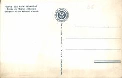 CPA Ile Saint Honorat Entree de l'Eglise Abbatiale 