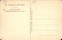 CPA La Douce France Cote d'Azur Cabbe Roquebrune A M 