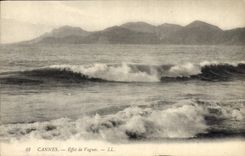 CPA Cannes Effet de Vagues 