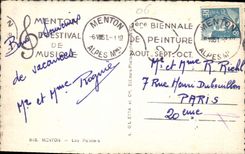 CPA Menton les Palmiers 