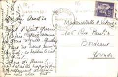 CPA La Cote d'Azur Menton Baie de Garavan et Frontiere Italienne 