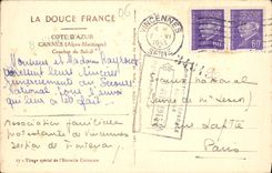 CPA Cote d'Azur Cannes Alpes Maritimes Coucher de Soleil 