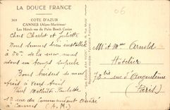 CPA Cote d'Azur Cannes Alpes Maritimes les Hotels vus du Palm Beach Casino 