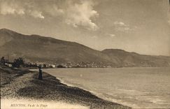 CPA Menton vu de la plage 