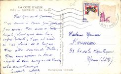 CPA La Cote d'Azur Menton le Jardin 