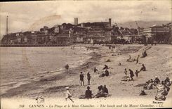 CPA Cannes la Plage et le Mont Chevalier 