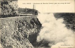 CPA Nice Rochers de Rauba Capeu par un Coup de Mer 