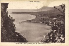 CPA La Cote d'Azur Menton vue generale prise de la Frontiere Italienne 