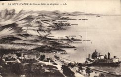 CPA La Cote d'Azur de Nice en Italie en aeroplane 