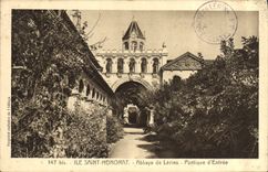 CPA Ile Saint Honorat Abbaye de Lerins Portique d'Entree 