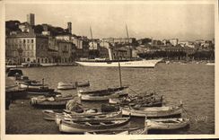 CPA Cote d'Azur Cannes Alpes Maritimes le Port Bateau