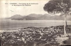 CPA Cannes vue prise de la Californie et Montagnes de l'Esterel 