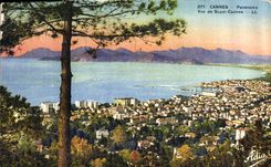 CPA Cannes Panorama vue de Super Cannes 