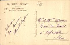 CPA La Cote d'Azur Route de la Grande Corniche 