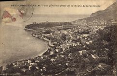 CPA Monte Carlo vue generale prise dela Route de la Corniche 