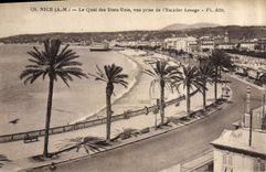 CPA Nice A M le Quai des Etats Unis vue prise de l'Escalier Lesage 