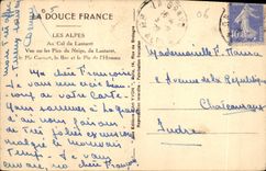 CPA Les Alpes Au Col du Lautaret vue sur les Pics de Neige du Lautaret le Pic Caspart le Bec et le P