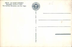 CPA Ile Saint Honorat Monastere Fortifie et recifs 