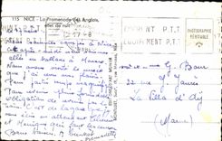 CPA Nice le Promenade des Anglais Effet de nuit 