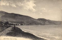 CPA Menton vu de la Plage 