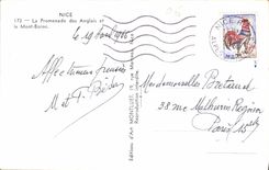 CPA Nice la Promenade des Anglais et le Mont Boron 