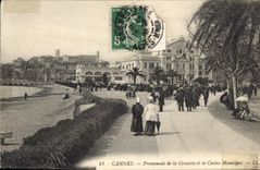 CPA Cannes Promenade de la croisette et le Casino Municipal 