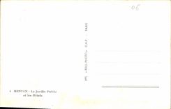 CPA Menton le Jardin Public et les Hotels 