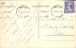 CPA Nice le Port et vue sur le Mont Boron 