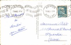 CPA Les Bords de la Riviere Menton Vue panoramique prise du Cap Martin 