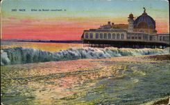 CPA Nice Effet de Soleil couchant 