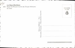 CPA Les Alpes Maritimes Moulin de Ribaud et sortie des Gorges inferleures du Cions 