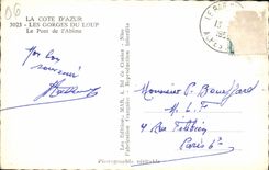 CPA La Cote d'Azur Les Gorges du Loup Le Pont de l'Abime 