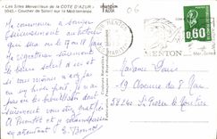 CPA Les Sites Merveilleux de la Cote d'Azur Coucher de Soleil sur la Mediterranee 