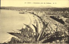 CPA Nice Panorama pris du Chateau 