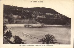 CPA Nice le Quai des Etats Unis et les Ponchettes 
