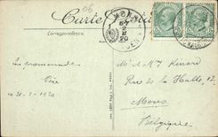 CPA Menton Les Rochers rouges Frontiere Franco Italienne 